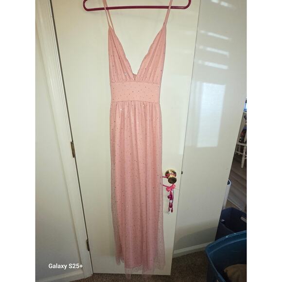 Pink Sparkley Maxi Dress - Picture 1 of 5